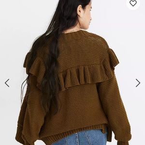 Madewell Ruffle Cardigan Sweater